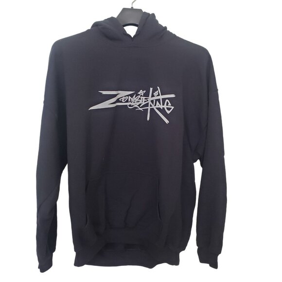 Zombie King Hoodie Sweatshirt Black Size 2XL - Picture 2 of 7